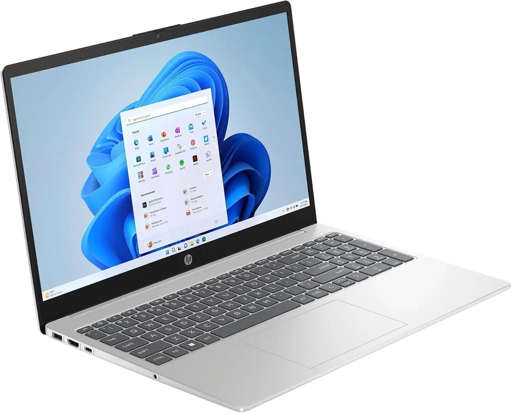 HP 2025 Laptop | 15-fd000 | 15.6" 1366 x 768 Touchscreen 45% NTSC Intel-6 Core i3-1315U | 32GB DDR4 | 1TB SSD | Windows 11 Home | Wi-Fi 6 - Bluetooth 5.3-720p HD Camera - Natural Silver