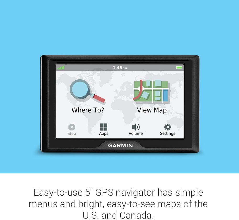 Garmin Drive 52, GPS Navigator with 5 inch Display, Simple On-Screen Menus and Easy-to-See Maps (Renewed)