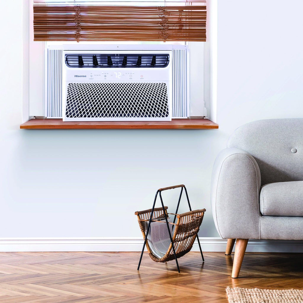 Hisense 10000 BTU Window Air Conditioner Unit, WiFi Smart App Control, Energy Efficient Quiet Cooling for Large Room, Living Bedroom Home, Mounted AC Remote Control 450 Sq. Ft.