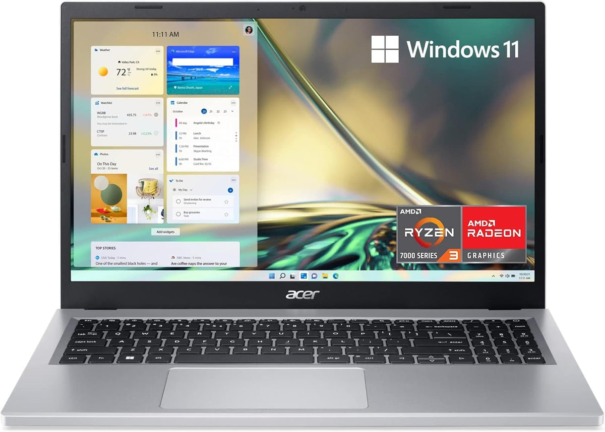 acer Aspire 3 A315-24P-R7VH Slim Laptop | 15.6" Full HD | AMD Ryzen 3 7320U Quad-Core | AMD Radeon Graphics | 8GB LPDDR5 | 128GB NVMe SSD | Wi-Fi 6 | Windows 11 Home