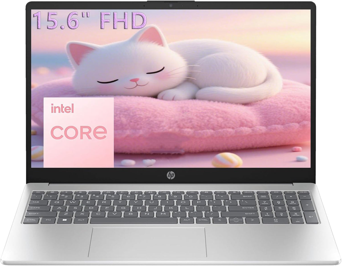 HP 15.6" FHD Laptop 2026 Edition with Copilot AI, 16GB RAM, 256GB SSD, Intel Processor, Long Battery Life, Lightweight, Windows 11 for Students & Office(Renewed)