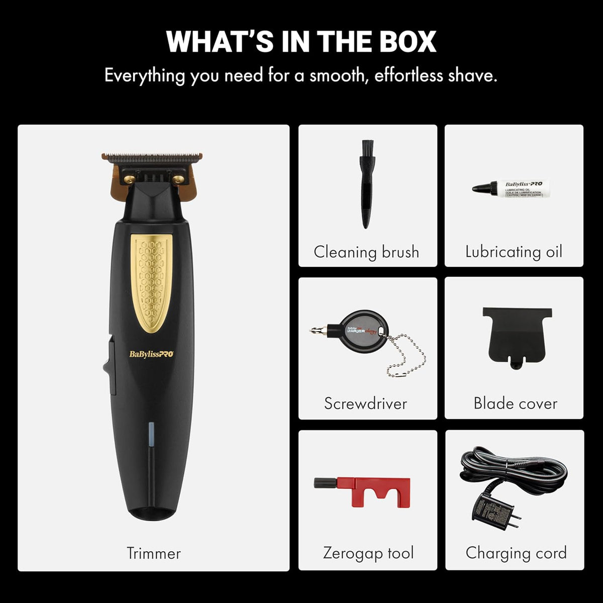 BaBylissPRO LithiumFX Cord/Cordless Lithium Ergonomic Hair Trimmers for Men