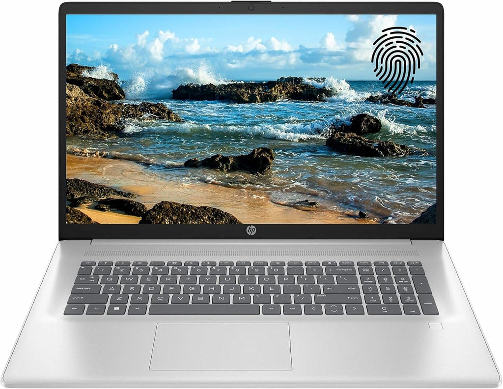 HP Essential Laptop, 17.3” FHD Screen, Intel Core i3-N305, 8GB RAM, 256GB SSD, Webcam, HDMI, Fingerprint Reader, Wi-Fi 6, Bluetooth, Windows 11 Home, Sliver