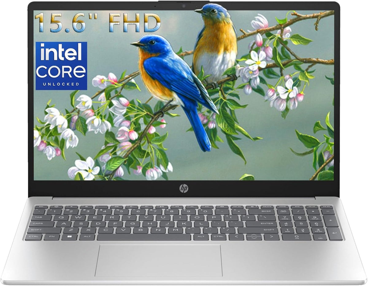 HP Notebook 15.6 FHD Laptop Computer with Microsoft Office 365, 16GB DDR4 RAM, 512GB SSD, Intel 4-Core N100 CPU, 2026 Edition, Numeric Keypad, Copilot AI, Windows 11 Home, Silver