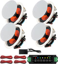 STUDIOFINIX 6.5 Inch Bluetooth Ceiling Speakers,600W Wired Recessed Speaker System, Ideal for Home Theater, Living Room,Office,Kichten,Study Room,Basement,Covered Patio and Flush Mount (4 Speakers)