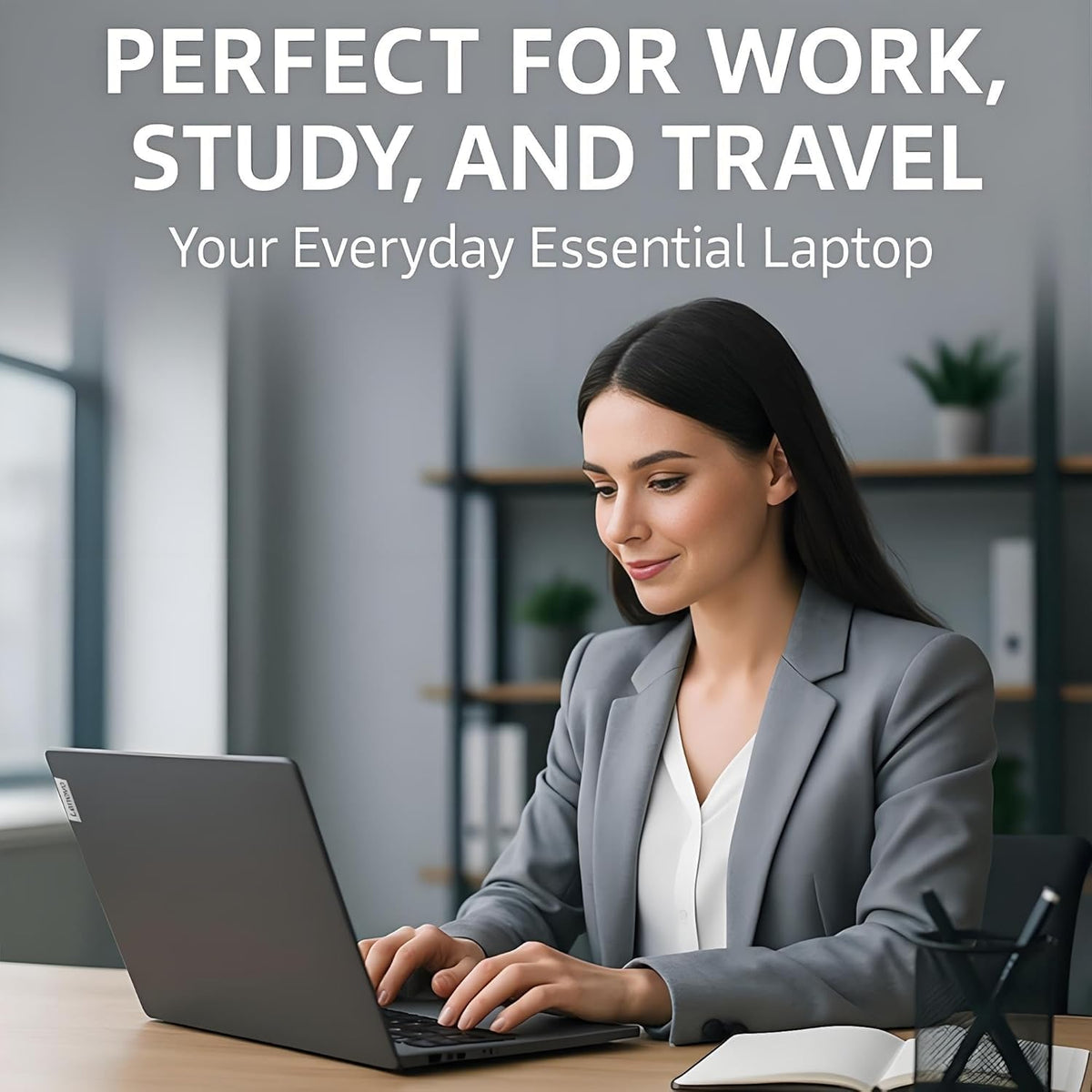 Lenovo 2026 Business Laptop with MS 365 for The Web, Intel Powerful Processor, 16GB DDR5, 256GB SSD, 15.6" FHD Display, Dolby Audio, HDMI, RJ-45, 10-Hour Battery Life, Windows 11 Pro