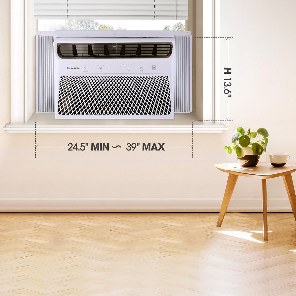 Hisense 10000 BTU Inverter Window Air Conditioner Unit, WiFi Smart App Control, Energy Efficient Quiet Cooling for Large Room, Living Bedroom Home, Mounted AC 450 Sq. Ft.