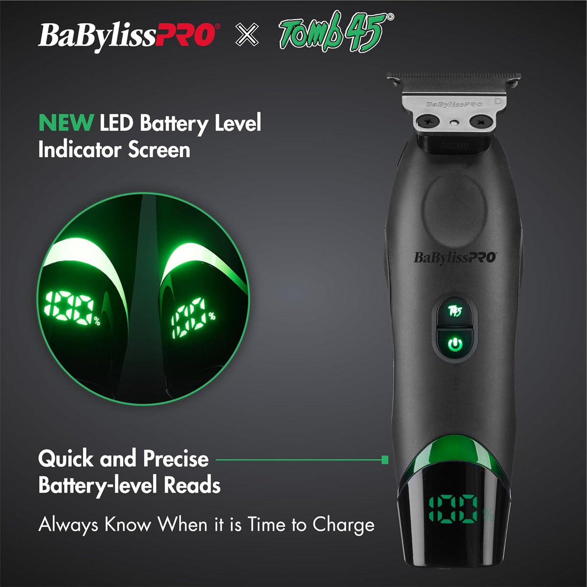 BaBylissPRO x Tomb45 Wireless Charging Hair Clipper