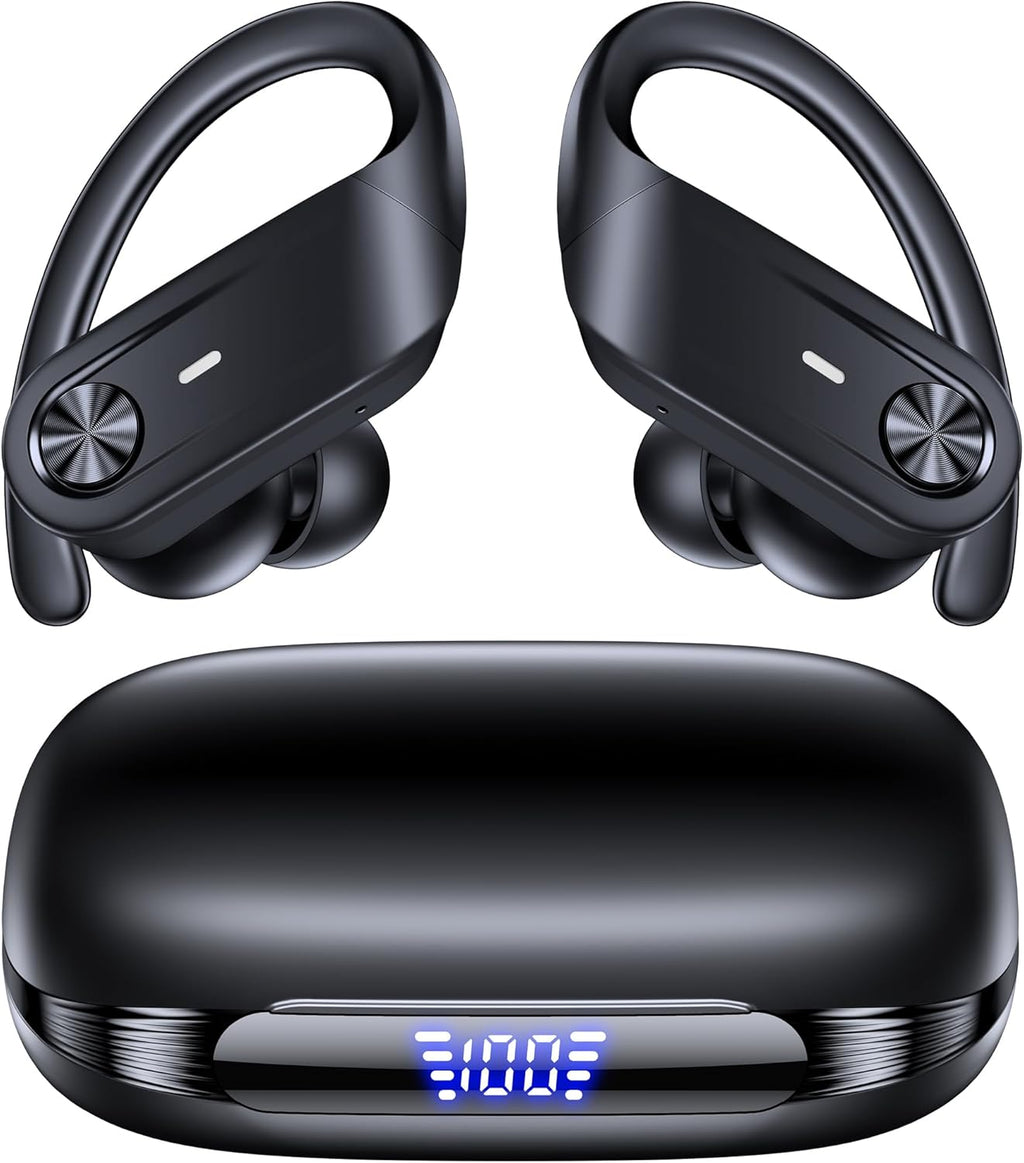 Hybrid Active Noise Cancelling Wireless Ear Buds 80 Hrs Playtime Hi-Res Stereo Quality Bluetooth Earbuds with Transparency Mode Headphones Bluetooth Earhooks ANC Earphones for Work Sports Travel