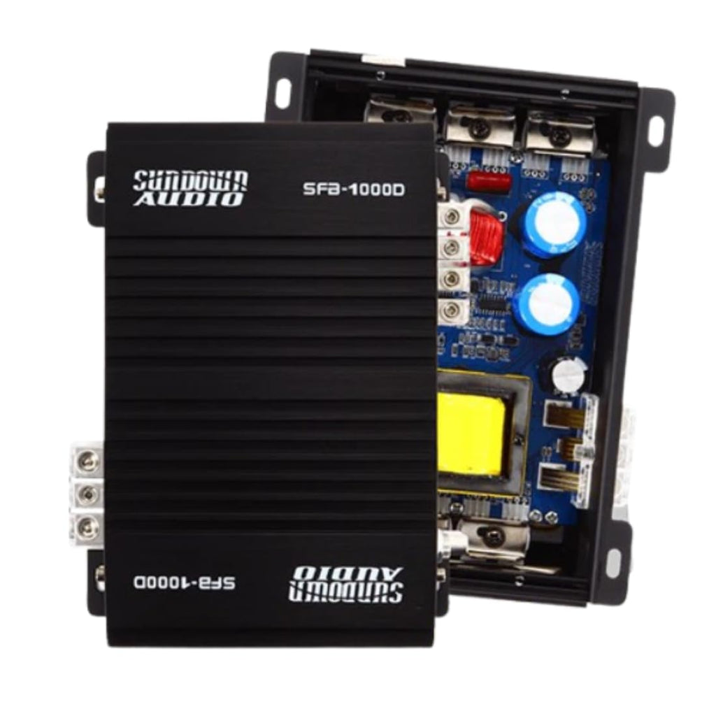 Sundown Audio Full Range Class D Monoblock Amplifier - 1000W/600W RMS 1-Ohm Stable Digital Car Audio Amp with Variable Filters, Bass Boost, Clipping Remote, 4-Way Protection (SFB-1000Dv2)