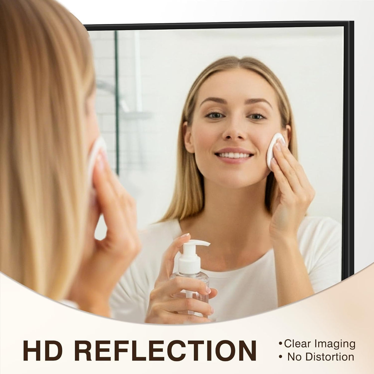 FICTOR Bathroom Vanity Mirror-Black,60x36 Inch, Shatterproof & Anti-Rust, Wall Mount Large Rectangle Mirrors with Metal Frame for Over Sink, Bathroom, Bedroom, Living Room,Entryway