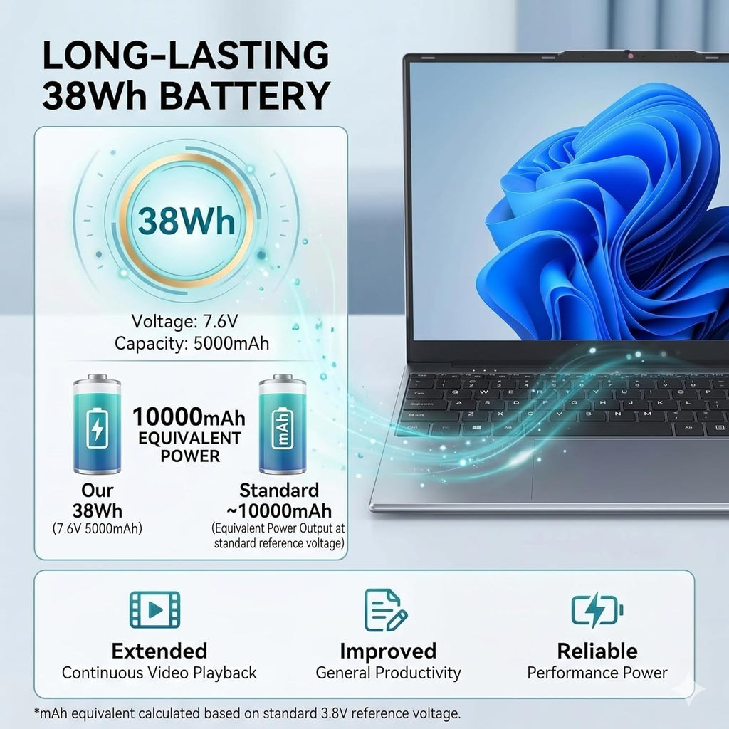 Laptop Computer 15.6 inch, Compatible with Windows 11, Core CPU(Beats Pentium, Celeron), Up to 3.4GHz, 4GB RAM, 128GB SSD, Up to 2TB, 15.6" FHD IPS 1920x1080, for Students, Business