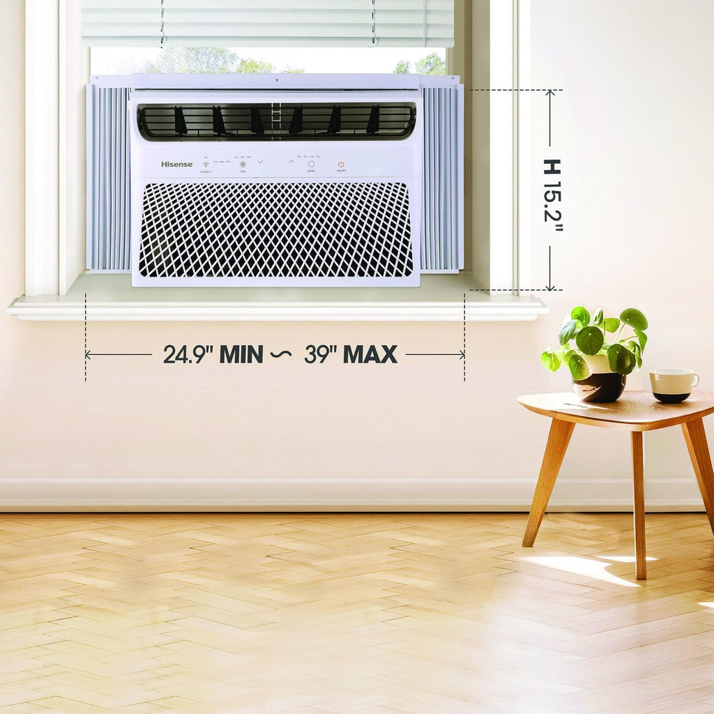 Hisense 14000 BTU Window Air Conditioner Unit, WiFi Smart App Control, Energy Efficient Quiet Cooling for Large Room, Living Bedroom Home, Mounted AC Remote Control 700 Sq. Ft.