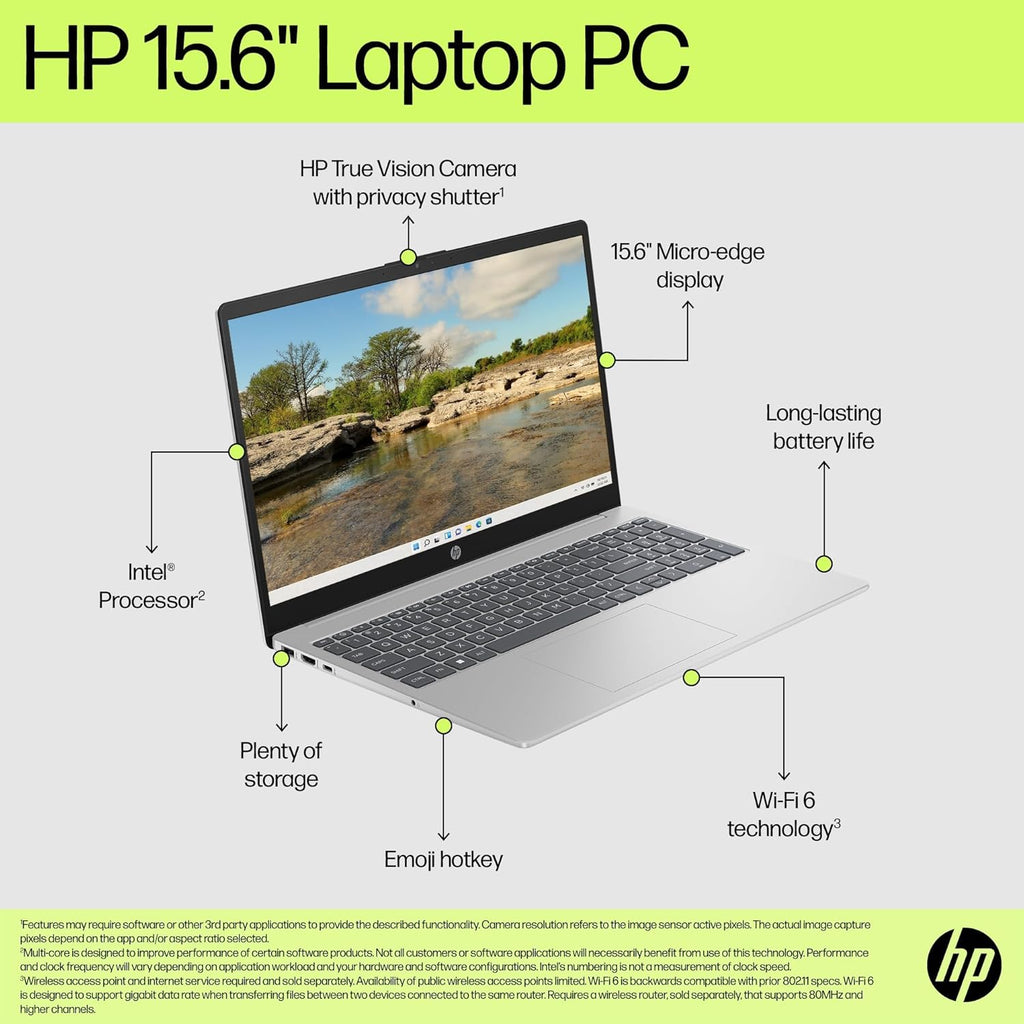 HP 15.6" FHD Laptop 2026 Edition with Copilot AI, 16GB RAM, 256GB SSD, Intel Processor, Long Battery Life, Lightweight, Windows 11 for Students & Office(Renewed)
