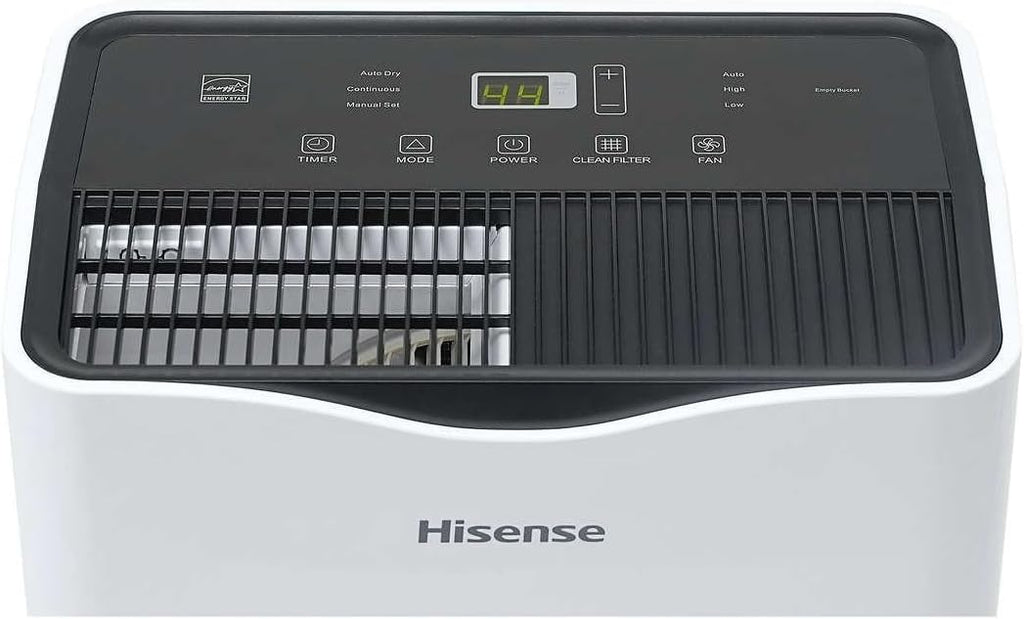 Hisense 35 Pint 3,000 sq. ft. Portable Dehumidifier, 3-Speed, Easy-carry handle - HD3524 (Renewed)