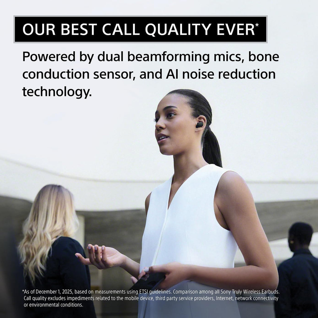 Sony WF-1000XM6 The Best Truly Wireless Noise Cancelling Earbuds (2026 Model), Bluetooth in-Ear Headphones, with Studio-Quality Sound, Up to 24 Hours of Battery Life, Black