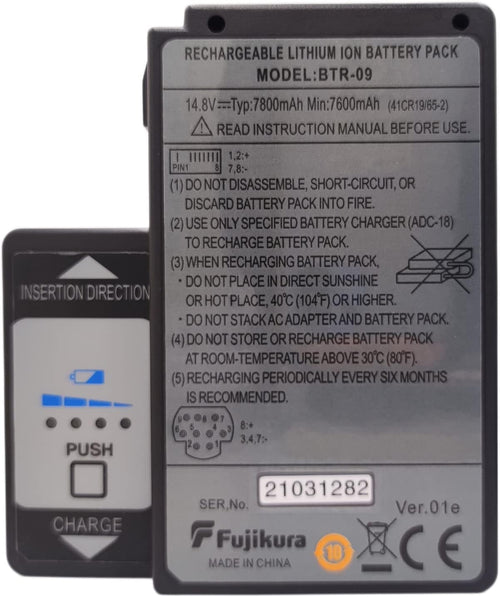 7800mAh 14.8V BTR-09 Battery with Charger Sets for Fujikura FSM-70S FSM-70S+ FSM-80S FSM-70R Fusion Splicer