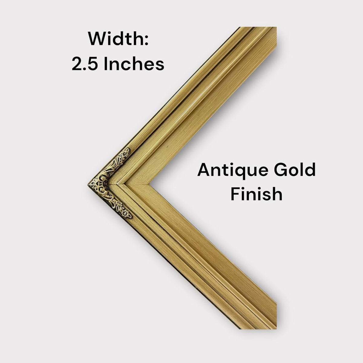 55 Inch TV frame for Hisense Canvas TV. Antique Gold Finish (not for use with other models) Handmade wood ornate TV Frame (55 INCH CANVAS TV)