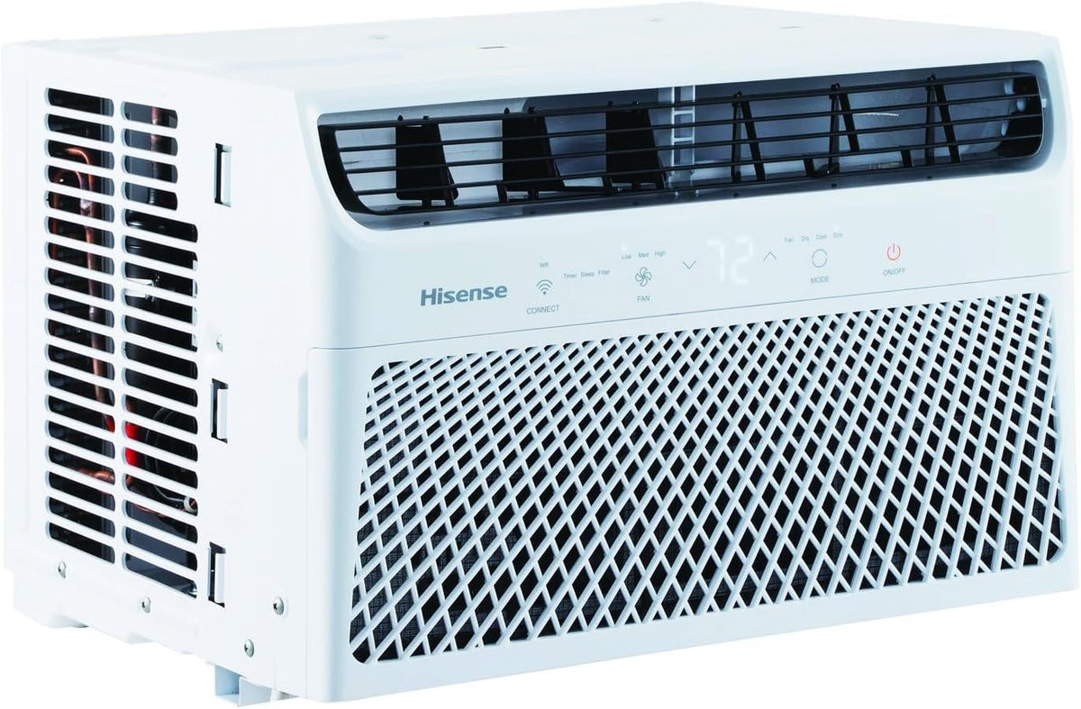 Hisense 10000 BTU Window Air Conditioner Unit, WiFi Smart App Control, Energy Efficient Quiet Cooling for Large Room, Living Bedroom Home, Mounted AC Remote Control 450 Sq. Ft.