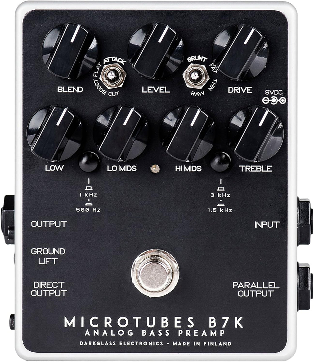 Darkglass Microtubes B7K V2 Bass Preamp Pedal for Electric Bass w/Overdrive, 4-band EQ, and Balanced XLR Output