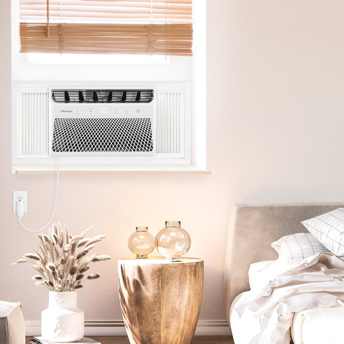 Hisense 10000 BTU Window Air Conditioner Unit, WiFi Smart App Control, Energy Efficient Quiet Cooling for Large Room, Living Bedroom Home, Mounted AC Remote Control 450 Sq. Ft.