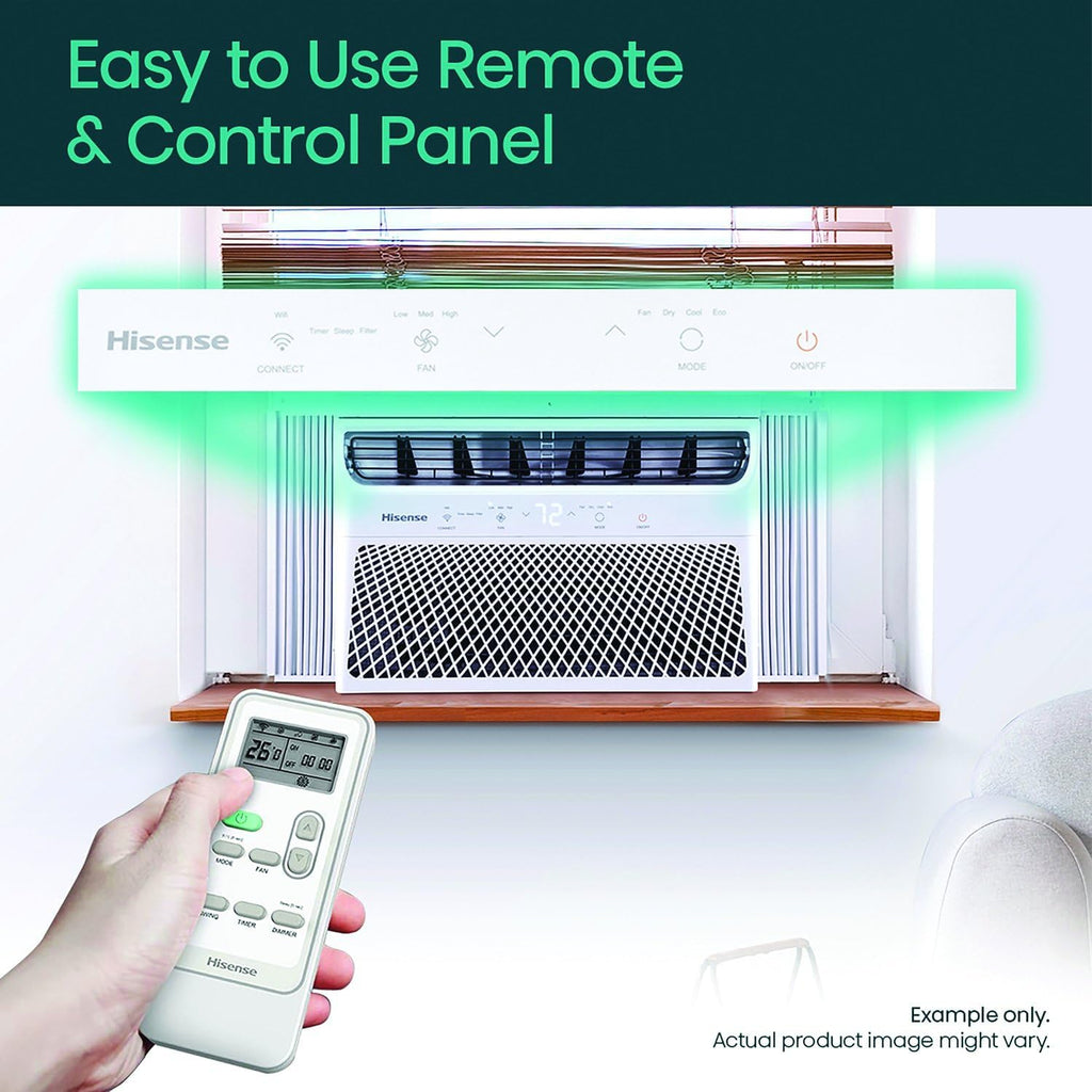 Hisense 14000 BTU Window Air Conditioner Unit, WiFi Smart App Control, Energy Efficient Quiet Cooling for Large Room, Living Bedroom Home, Mounted AC Remote Control 700 Sq. Ft.