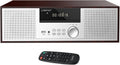 LONPOO Stereo Shelf System for Home, Vintage CD Player 40W RMS Micro Mini System with Remote Control, Bluetooth, FM Radio, USB MP3 Playback & Aux-in,Silver