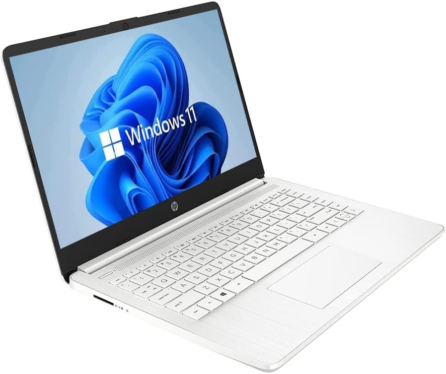 HP 14" HD Laptop, Windows 11, Intel Celeron Dual-Core Processor Up to 2.60GHz, 4GB RAM, 64GB SSD, Webcam(Renewed)