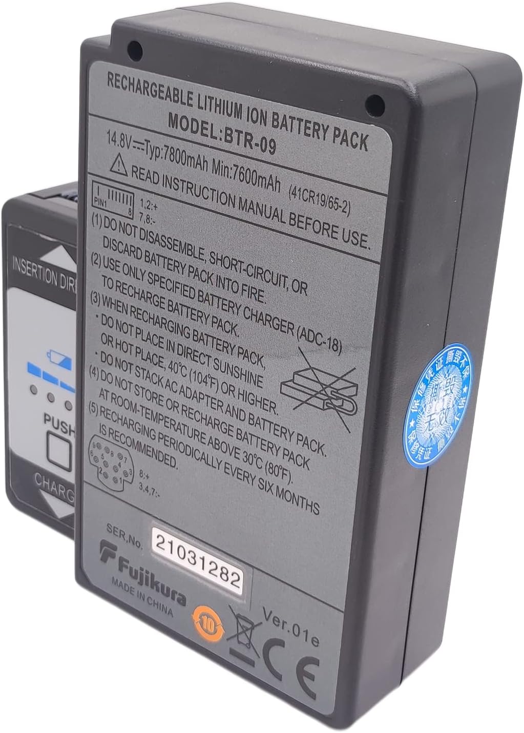 7800mAh 14.8V BTR-09 Battery with Charger Sets for Fujikura FSM-70S FSM-70S+ FSM-80S FSM-70R Fusion Splicer