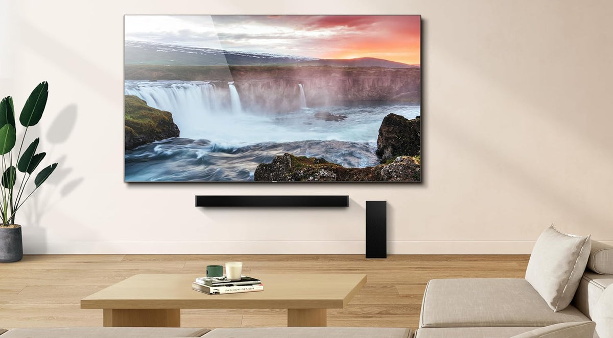 Hisense HS2100 2.1 Ch 240W Sound Bar with Wireless Subwoofer - DTS Virtual X, Dolby Audio, Ezplay, 6 EQ Modes, HDMI ARC, Bluetooth 5.3