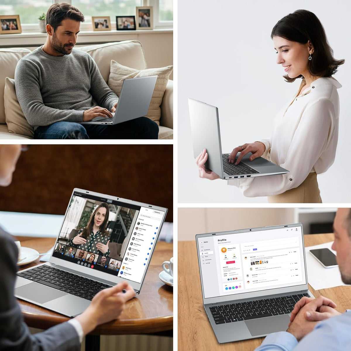 Laptop Computer, 15.6" FHD IPS Display, Laptop for Student and Business, 16GB RAM 256GB SSD Laptops, 6500Y Processor (up to 3.4GHz), WiFi 5