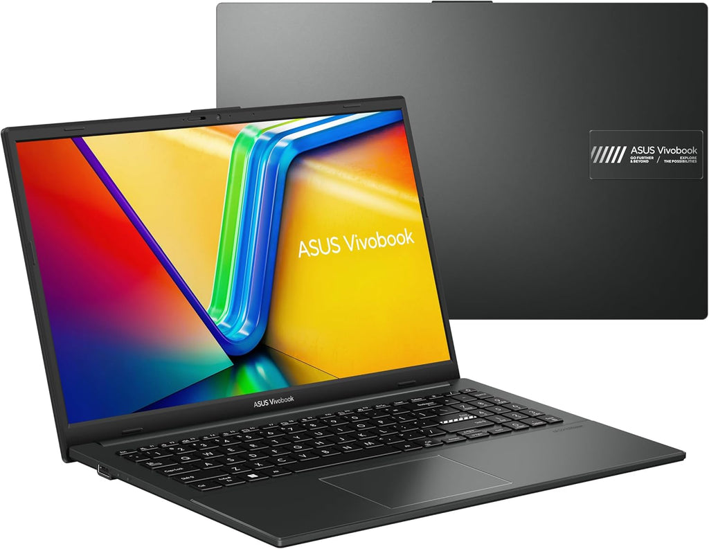ASUS Vivobook Go 15.6” FHD Slim Laptop, AMD Ryzen 3 7320U Quad Core Processor, 8GB DDR5 RAM, 256GB SSD, Windows 11 Home, Fast Charging, Webcam Shield, Military Grade Durability, Black, E1504FA-AB34