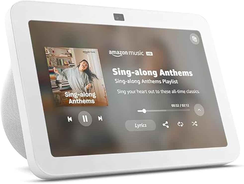 Amazon Echo Show 8, With Spatial Audio, Smart Home Hub, ideal for open living spaces, Designed for Alexa+, Glacier White