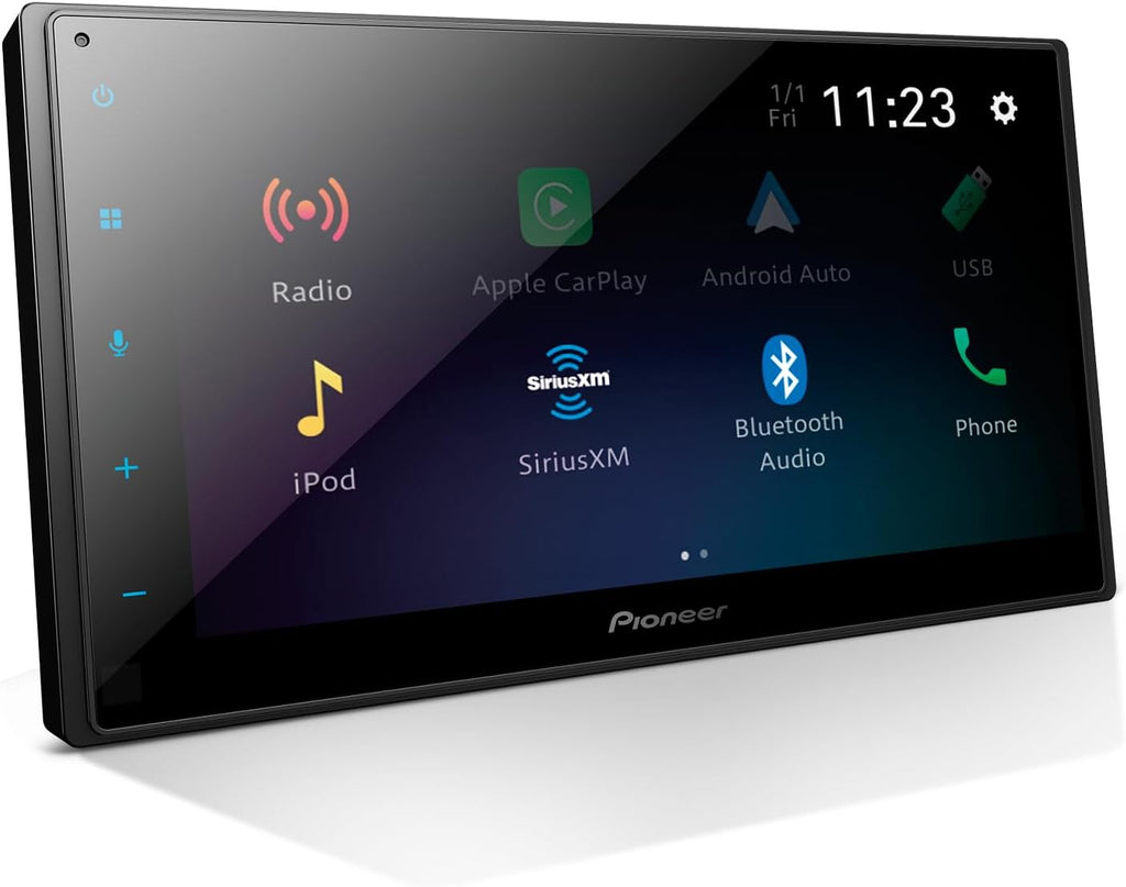 Pioneer DMH-1600NEX 6.8" Double-Din Digital Multimedia Receiver - Built in Bluetooth, Wired Apple CarPlay and Android Auto, Touchscreen, Rear Camera Input