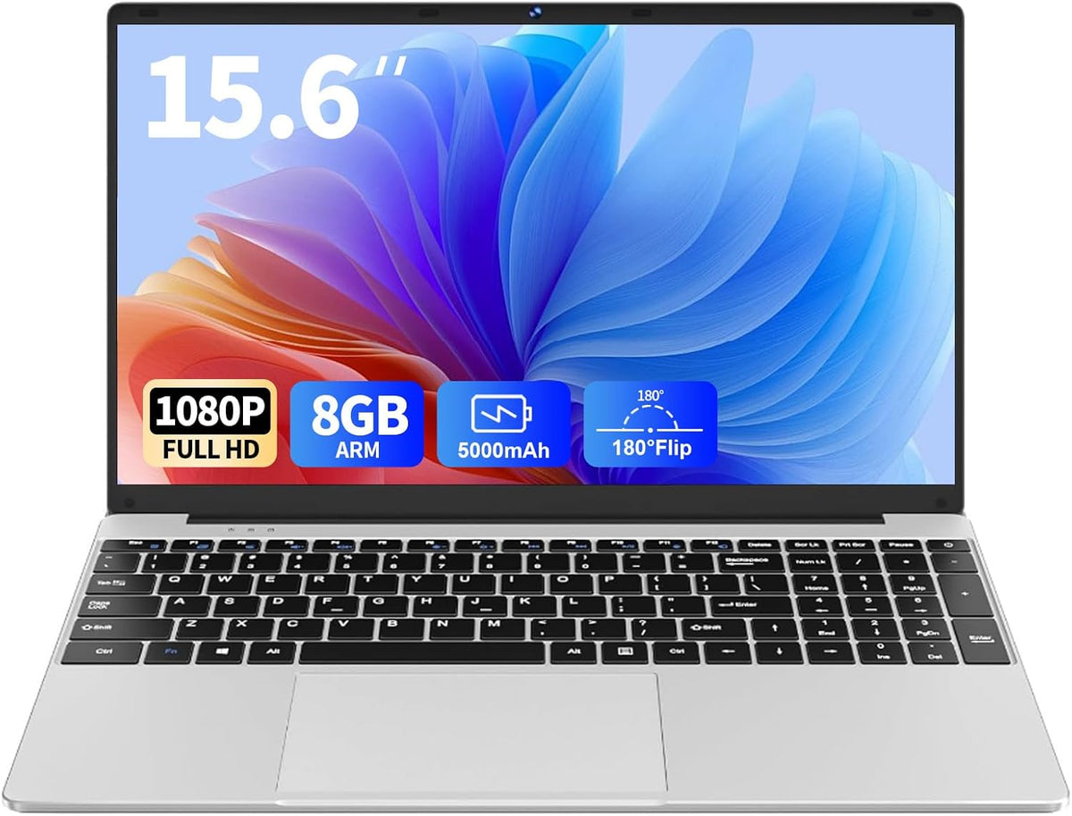 15.6" School Laptop,Compatible With Windows 11 Laptop Computer for Business ,8GB RAM 256GB SSD,Intel N4000, FHD 1920 x 1080 Screen,MS Office,WiFi,BT4,2xUSB3.0,Long Battery Life Student Computer