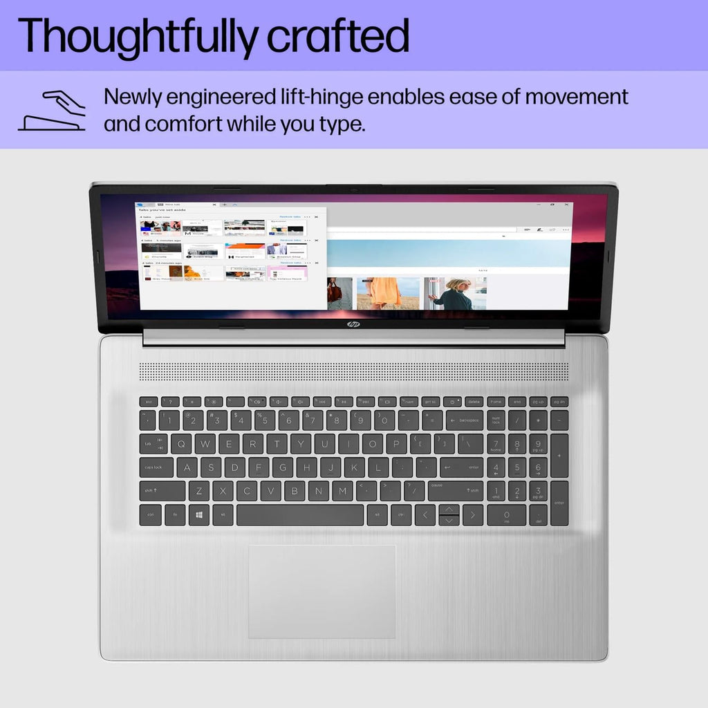 HP Essential 17.3" FHD Business Laptop, Intel Core i3-1215U, 32GB RAM, 1TB PCIe SSD, Numeric Keypad, Webcam, Wi-Fi, HDMI, Windows 11 Pro, Silver