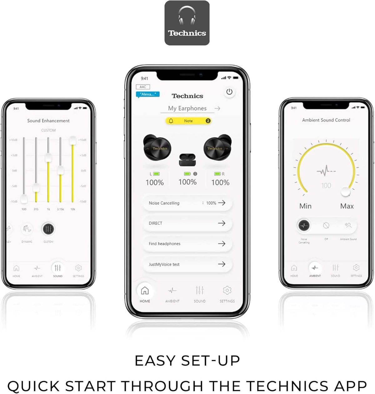 Technics Premium Hi-Fi True Wireless Bluetooth Earbuds with Advanced Noise Cancelling, 3 Device Multipoint Connectivity, Wireless Charging, Hi-Res Audio + Enhanced Calling - EAH-AZ80-S (Silver)