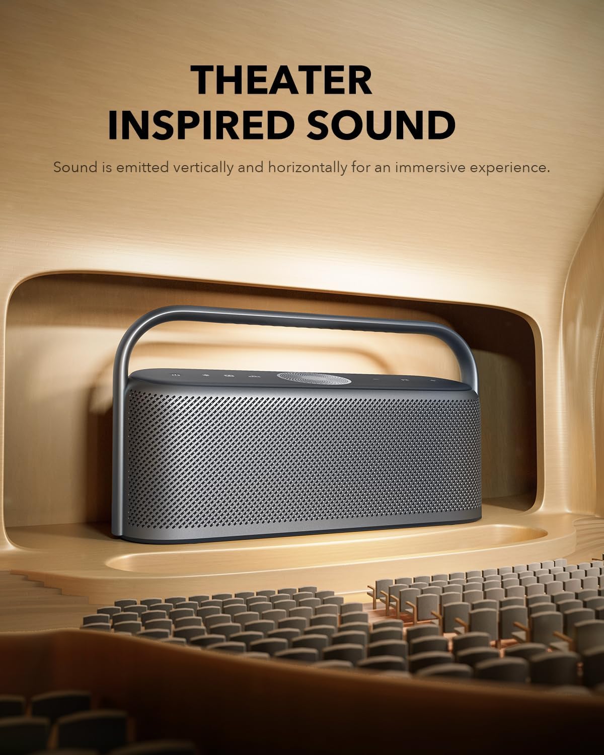 Soundcore Motion X600 by Anker Portable Bluetooth Speaker, Hi-Res Spatial Audio with Wireless 50W Sound, IPX7 Waterproof, Pro EQ, AUX-in, Speaker for Home, Office, Backyard and Bathroom Use (Green)