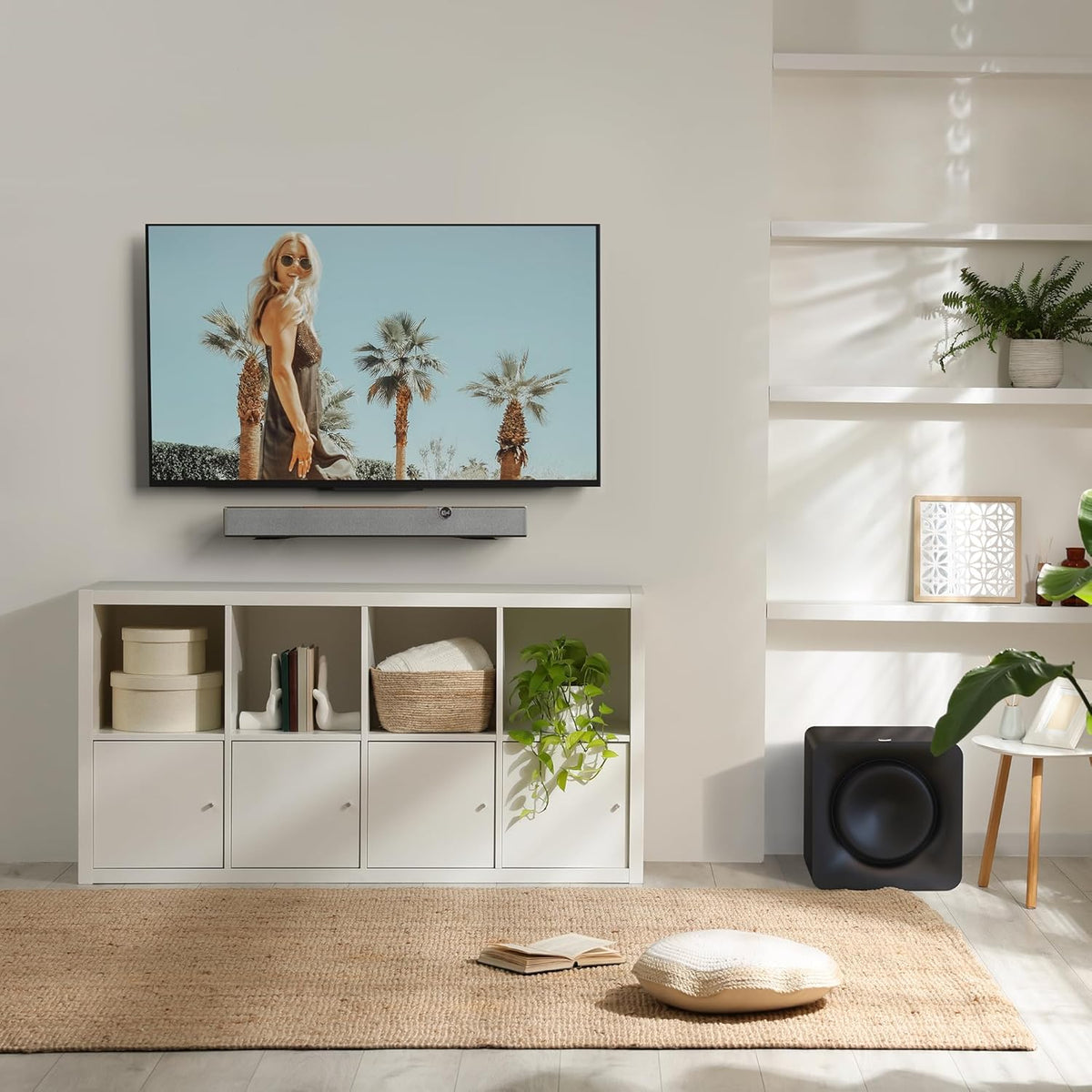 Klipsch Flexus CORE 100 2.1 Channel Powered by Onkyo Bluetooth Sound Bar with Dolby Atmos and Custom Tuned Bass - Walnut, 28" W