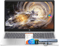 HP 15.6" Laptop – Complete Productivity Solution, Windows 11 with Microsoft Office, Intel 4 Core N100, 8GB RAM, 128GB UFS, 512GB SD Card, Copilot AI, Lightweight – Silver