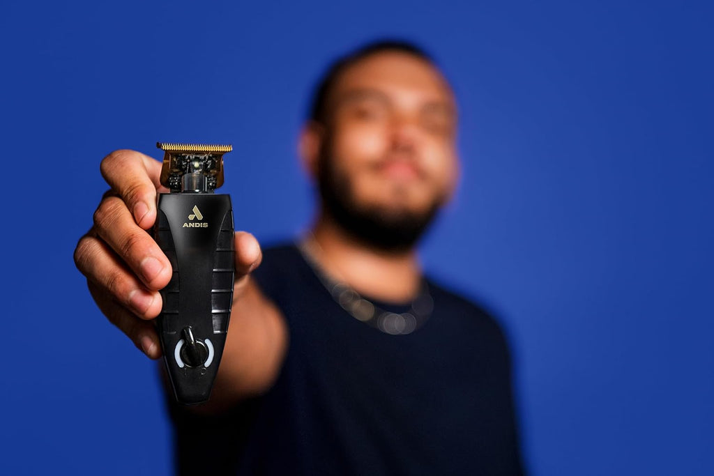 Andis 74150 GTX-EXO Professional Cord/Cordless Lithium-ion Electric Beard & Hair Trimmer with Charging Stand, Black