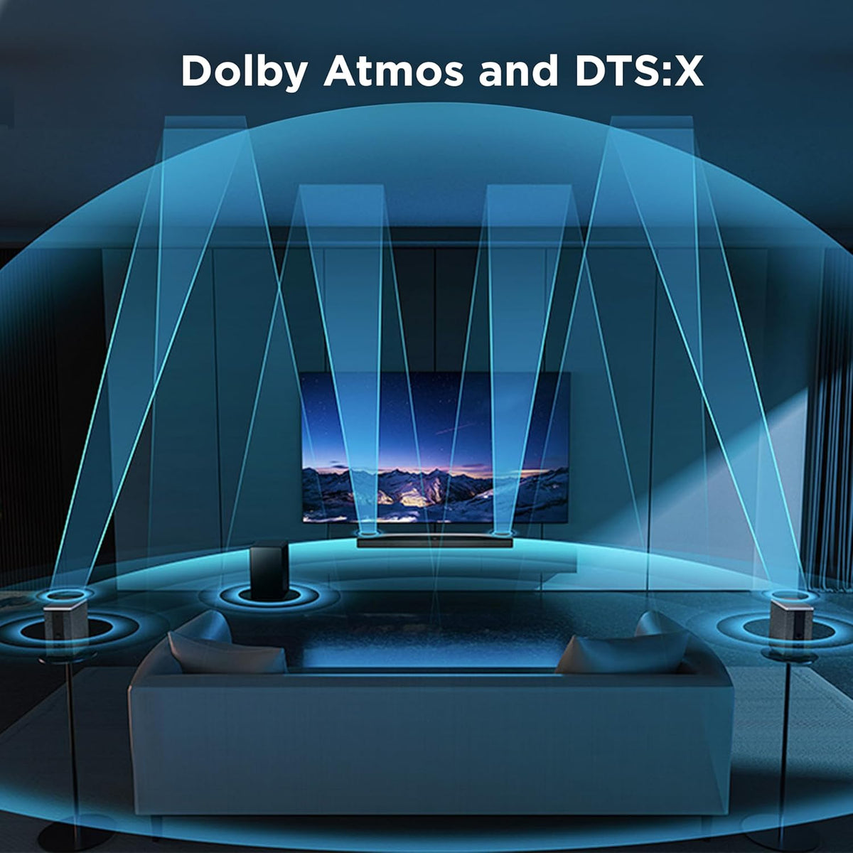 TCL Q85H 7.1.4 Surround Sound Bar with Wireless Subwoofer for Smart TV | Dolby Atmos DTS:X Sound System | 860W Power Bluetooth Home Theater Speaker | App Control & Remote Control | Latest Model