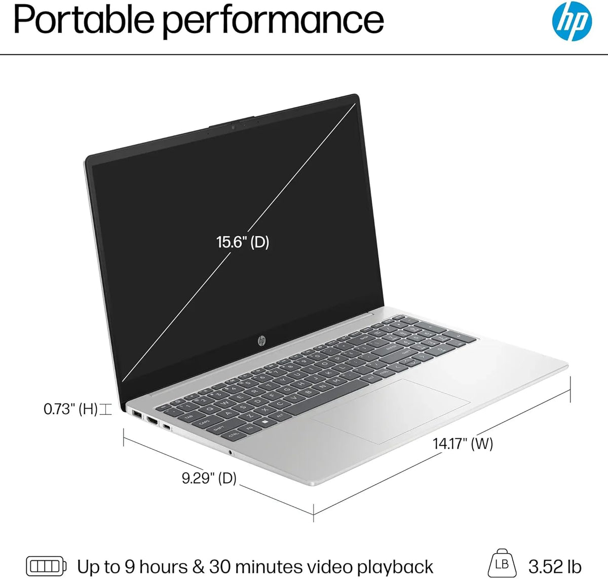 HP 2025 Laptop | 15-fd000 | 15.6" 1366 x 768 Touchscreen 45% NTSC Intel-6 Core i3-1315U | 32GB DDR4 | 1TB SSD | Windows 11 Home | Wi-Fi 6 - Bluetooth 5.3-720p HD Camera - Natural Silver