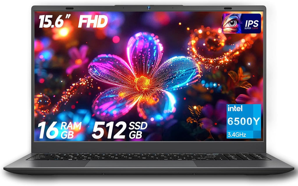 BLUEING 15.6" Laptop Computer, Laptop with 16GB RAM 512B SSD, Gold 6500Y (Up to 3.4GHz), 1080P FHD IPS Display, Type-C, HDMI, USB3.2, WIFI, Bluetooth, Long Battery Life, Laptops for Business & Student
