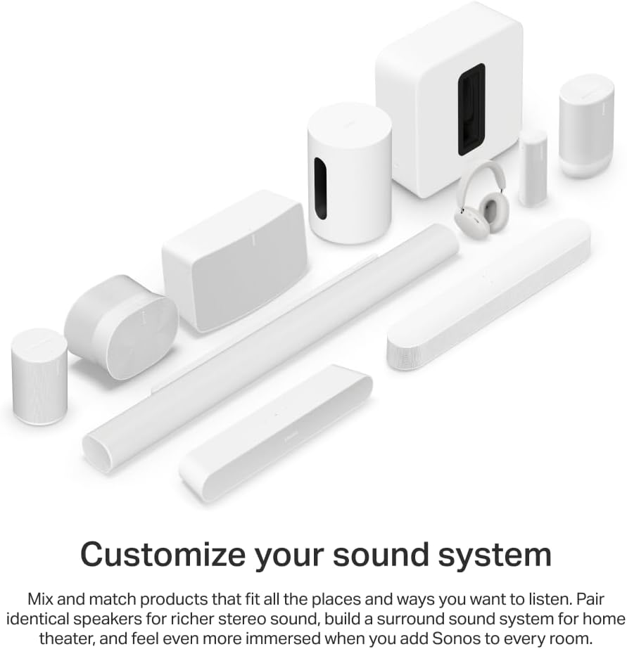 Sonos Beam Gen 2 - White - Soundbar with Dolby Atmos