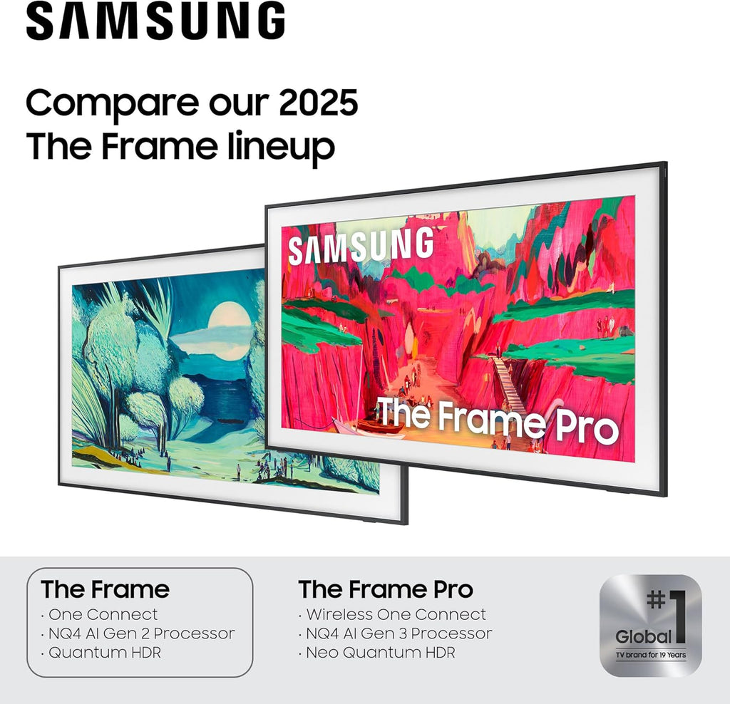 Samsung 43-Inch Class The Frame LS03F 4K QLED Smart TV (2025 Model) Slim Fit Wall Mount, Modern Frame Design, NQ4 AI Gen2 Processor, Art Mode, Artful Picture Quality, Samsung Vision AI, Alexa Built-in