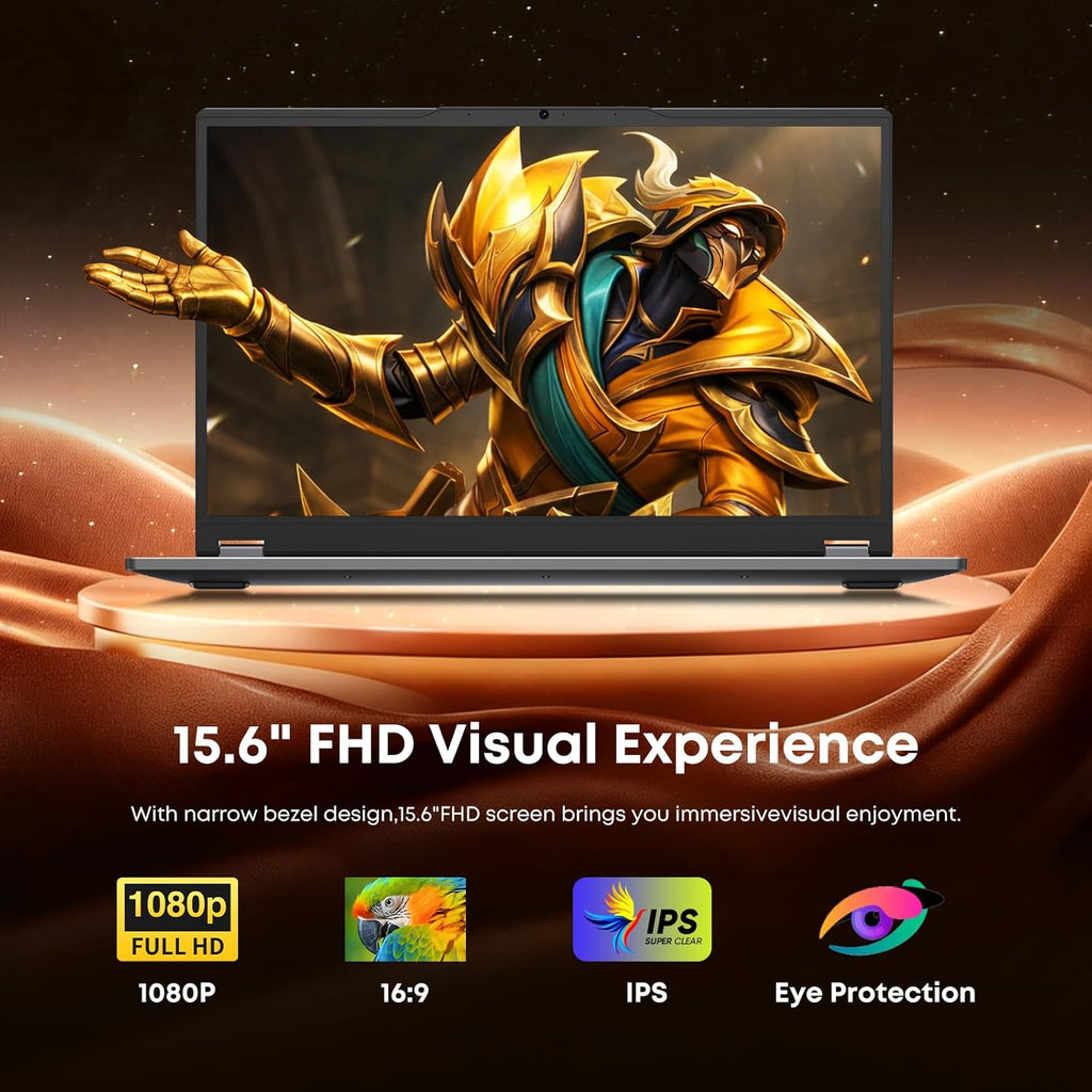 15.6" Laptop Computer 2-in-1 AMD Ryzen 7430U (Beat i7-1355U) Win11 Pro, MS Office 365 Traditional Laptops 16GB 512GB SSD Backlit Keyboard Full HD IPS Display 1MP Camera Type-C BT 5.0 HDMI