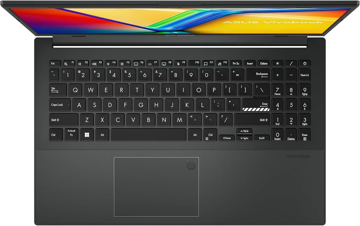 ASUS Vivobook Go 15.6” FHD Slim Laptop, AMD Ryzen 3 7320U Quad Core Processor, 8GB DDR5 RAM, 256GB SSD, Windows 11 Home, Fast Charging, Webcam Shield, Military Grade Durability, Black, E1504FA-AB34