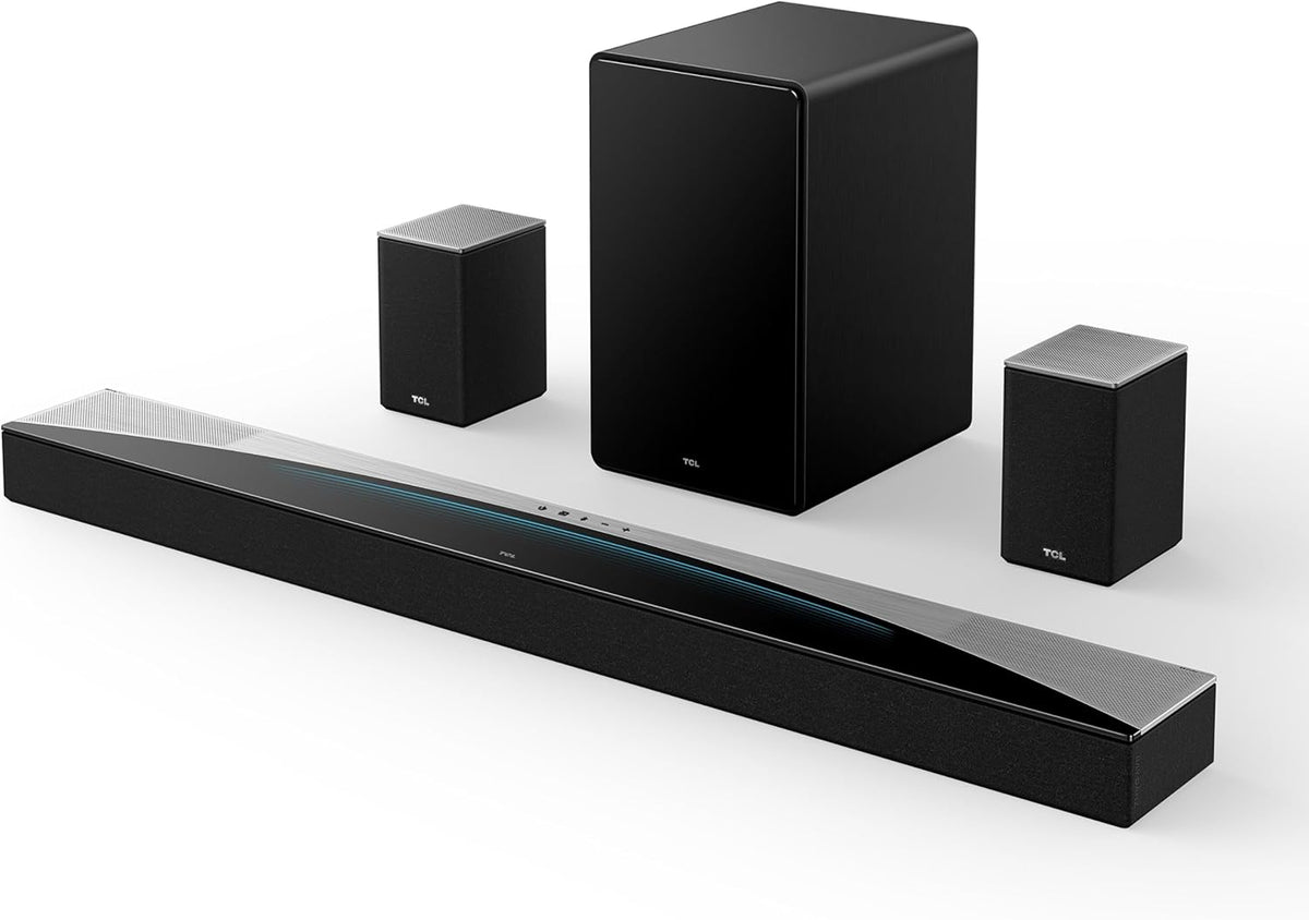 TCL Q85H 7.1.4 Surround Sound Bar with Wireless Subwoofer for Smart TV | Dolby Atmos DTS:X Sound System | 860W Power Bluetooth Home Theater Speaker | App Control & Remote Control | Latest Model