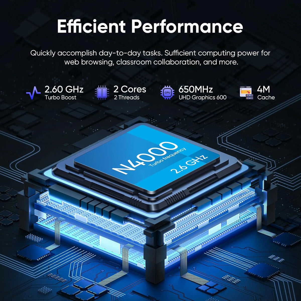15.6" Laptop, 8GB RAM 256GB Storage, Celeron N4000 (up to 2.6GHz) 100% sRGB Screen, MS Office 2024, Win11 Pro Notebook Computer, Dual Band Wi-Fi, BT5.0, USB-A, Long Battery Life, Silver